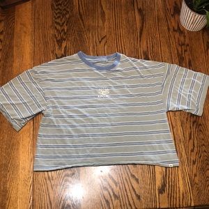 womans striped ripcurl cropped tee